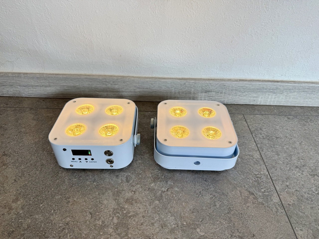 LED Akku Uplight 4x12w mit warmwhite LED wireless DMX