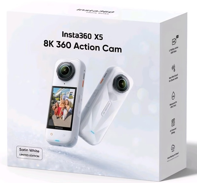 Insta360 X5 Kamera mit Selfie Stick weiss Hochzeit Erfahrungen