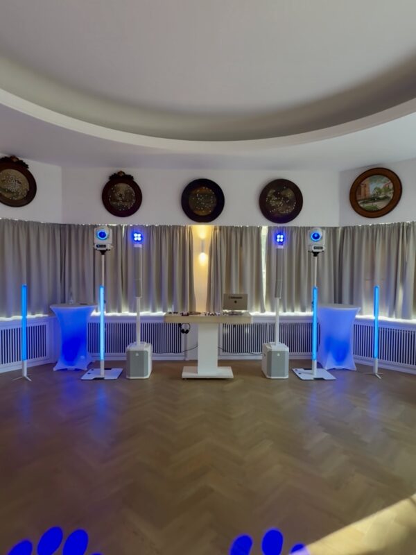Modern DJ Setup weiß Hochzeit Villa Schützenhof Berlin Spandau